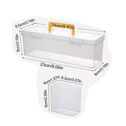 Multi‑Purpose Storage Box with Handle – 6 Removable Compartments for Spices, Cables, Crafts & More