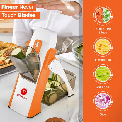 Multifunctional vegetable slicer shredder dicer chopper, adjustable thickness food prep tool with 30 cutting styles for kitchen use