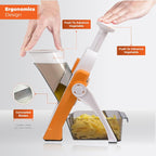 Multifunctional vegetable slicer shredder dicer chopper, adjustable thickness food prep tool with 30 cutting styles for kitchen use