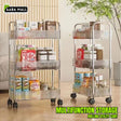 Multifunction Storage Rolling Utility Cart ? Slim Sliding Organizer Rack for Bathroom, Kitchen & Living Room