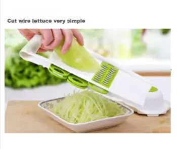 Kitchen Vegetable Slicer Mandoline Cutter & Grater Set | Multifunctional Adjustable Slicer with Interchangeable Blades for Fruits & Vegetables