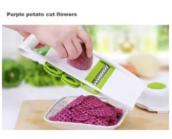 Kitchen Vegetable Slicer Mandoline Cutter & Grater Set | Multifunctional Adjustable Slicer with Interchangeable Blades for Fruits & Vegetables