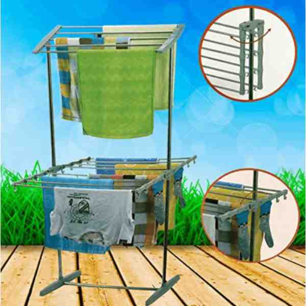 Multi-Functional Stainless Steel Clothes Drying Rack - AABA MALL