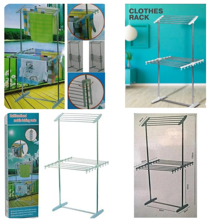 Multi-Functional Stainless Steel Clothes Drying Rack - AABA MALL