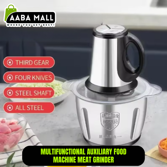 Electric Meat Grinder | Stainless Steel Multifunctional Food Processor with Large Capacity