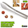 Multifunctional Stainless Steel Food Tongs with Filter Holes ? Perfect for Grilling, Frying & Home Cooking