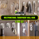 6 Pcs Multifunctional Transparent Wall Hook ? Self-Adhesive, Punch-Free & Waterproof | Wall-Mounted Coat, Towel & Storage Hanger Hook