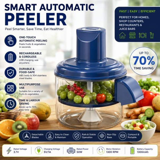 Multipurpose Automatic Rechargeable Fruit & Vegetable Peeler Machine – Smart Kitchen Tool for Home, Shop & Restaurant