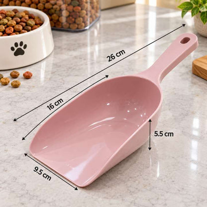 Multipurpose Plastic Scoop for Pet Food, Rice, Grains, Ice & Dry Food Storage | BPA-Free Heavy Duty Kitchen Utility Scoop with Ergonomic Handle