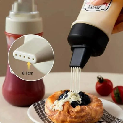 multi-nozzle refillable ketchup and mustard dispenser