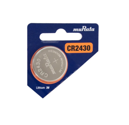 Murata CR2430, CR2430 battery, 3V coin cell, lithium button battery, Murata lithium battery, watch battery, remote battery, electronic battery