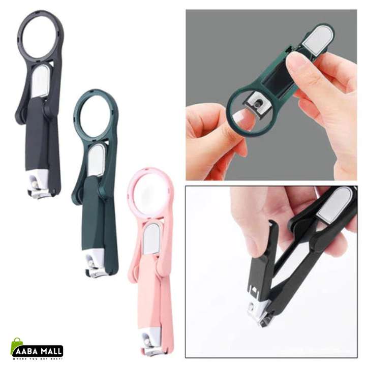 Nail Clippers with Magnifying Glass | Precision Grooming Tool for Fingernails & Toenails