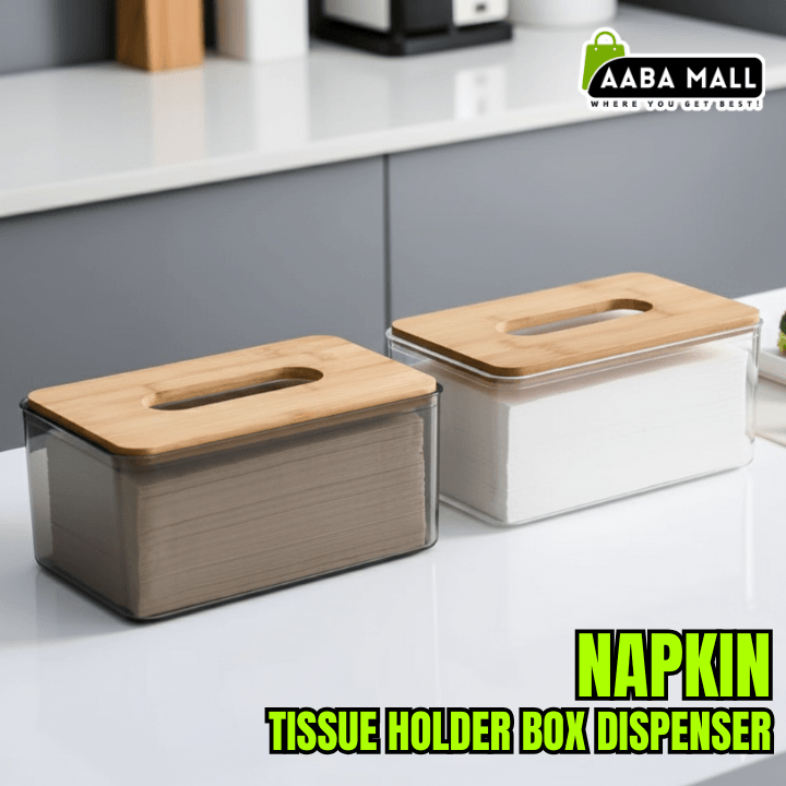 Napkin Tissue Holder Box | Extractable Toilet Paper Dispenser | Table Paper Box for Bathroom, Kitchen & Office Organizer - AABA MALL