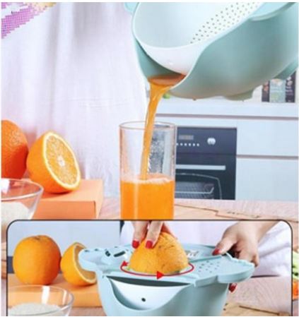 Multi-Purpose Vegetable Grater, Cutter And Rice Drain Bowl - 7 in 1 - AABA MALL
