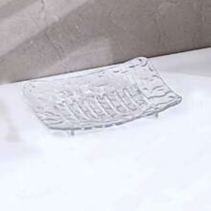 (Pack of 2) - Non Slip Base Soap Tray | Water Draining Soap Holder | Self Emptying Soap Dish for Bathroom & Kitchen