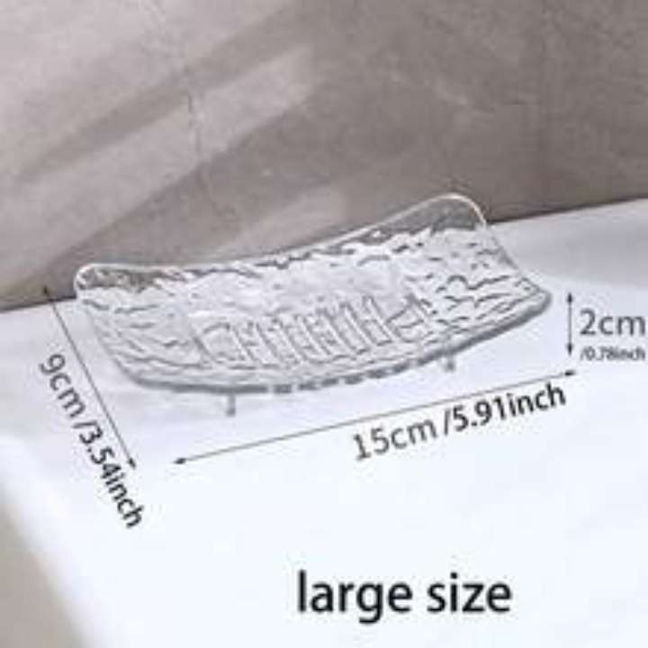 (Pack of 2) - Non Slip Base Soap Tray | Water Draining Soap Holder | Self Emptying Soap Dish for Bathroom & Kitchen