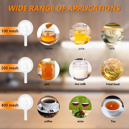 Nylon Mesh Kitchen Soybean Milk Filter Strainer with Handle – Reusable Ultra Fine Cheesecloth Yogurt Sieve