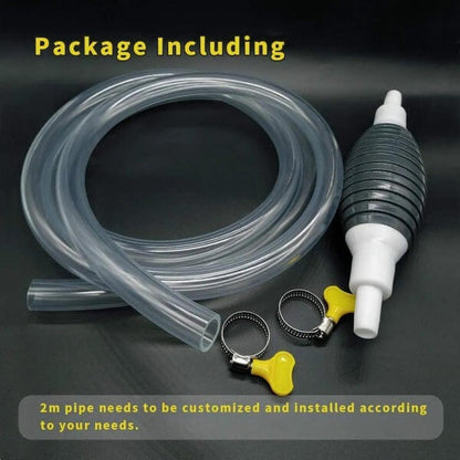 Vacuum cleaning kit with hose and attachments on a dark background