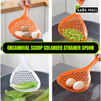 scoop colander spoon, slotted spoon strainer, kitchen cooking utensils, frying strainer spoon, heat resistant cooking spoon, pasta strainer ladle, vegetable draining spoon, oil strainer spatula, kitchen tools with handle