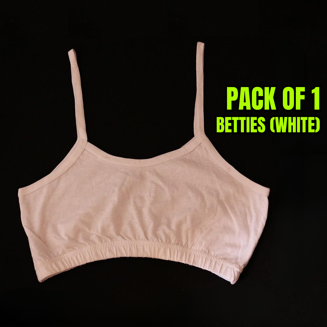 White Color Betties Half Body Camisole for Women/Girls | Comfortable Innerwear | Free Size Half Shameez Slip
