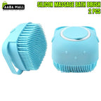 Pack of 2 Silicon Massage Bath Brush, Silicon Wash Scrubber, Cleaner & Massager