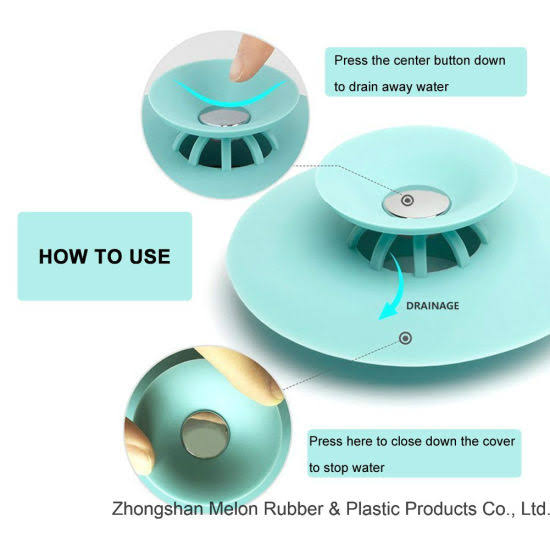 Bathroom Kitchen Sink Drainer Stopper-Silicone Push Sink Stopper - AABA MALL