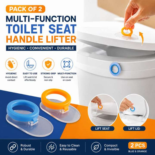 Pack of 2 Multi‑Function Toilet Seat Handle Lifter | Hygienic Pot Lid & Seat Lifting Device | Avoid Touching Toilet Lid