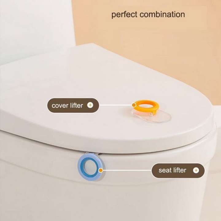 Pack of 2 Multi‑Function Toilet Seat Handle Lifter | Hygienic Pot Lid & Seat Lifting Device | Avoid Touching Toilet Lid