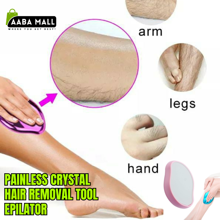 Crystal Hair Eraser – Painless Hair Removal & Exfoliation Tool for Women & Men
