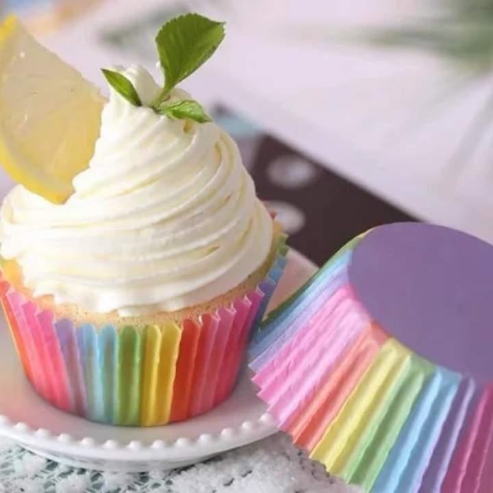 100/1000 Pcs Rainbow Assorted Paper Cupcake Liners – Food-Grade Baking Cups for Parties & Celebrations