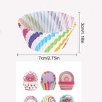 100/1000 Pcs Rainbow Assorted Paper Cupcake Liners ? Food-Grade Baking Cups for Parties & Celebrations