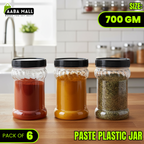 Paste 700 GM Plastic Jar ? Premium Airtight Food Storage Container | BPA-Free Transparent Kitchen Jar - AABA MALL