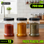Paste 700 GM Plastic Jar ? Premium Airtight Food Storage Container | BPA-Free Transparent Kitchen Jar - AABA MALL
