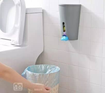 Plastic Bag Dispenser Wall Mounted Grocery Garbage Trash Bag Organizer for Home Kitchen - small