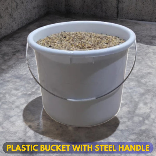 Plastic Bucket With Steel Handle 18L - White Bucket (Copy)