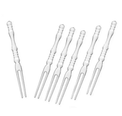 Pack of 24 - Plastic Fruit Forks, Forks Bistro Cocktail Forks Tasting Appetizer Forks