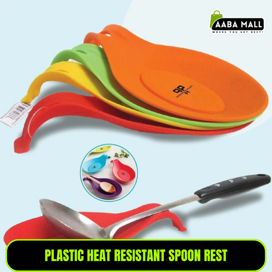 Heat Resistant Spoon Rest – Plastic Kitchen Utensil Holder for Spatulas, Ladles, Spoons | Cooking Tool Stand for Stovetop & Countertop