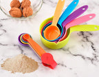 colorful plastic kitchen measuring tools set