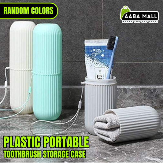 Plastic Portable Toothbrush Storage Case – Travel Toothbrush Holder Box for Bathroom, Hiking, Camping, Pen & Stationery (Random Color)