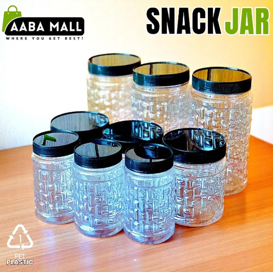 Discover top-quality BPA-free plastic jars in Pakistan, perfect for home and business use. Our premium PET plastic containers with lids are ideal for storing spices, snacks, chutneys, dips, and sauces. Whether you’re looking for plastic jars wholesale in Karachi or across Pakistan, AABA Mall has you covered.

✅ Food-Grade PET
✅ BPA-Free Plastic
✅ Leak-Proof Screw Lids
✅ Wholesale in Karachi & Nationwide

Order now and enjoy fast delivery anywhere in Pakistan.