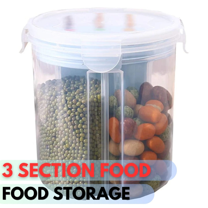 Plastic Transparent Lock Food Storage Dispenser Airtight Container Jar