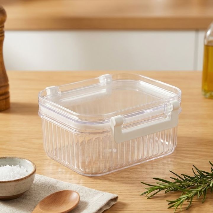 Transparent Acrylic Fridge Airtight Organizer – Food Storage Container for Fruits & Vegetables