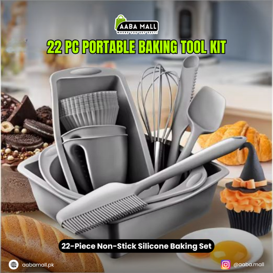 22 piece silicone baking set non stick