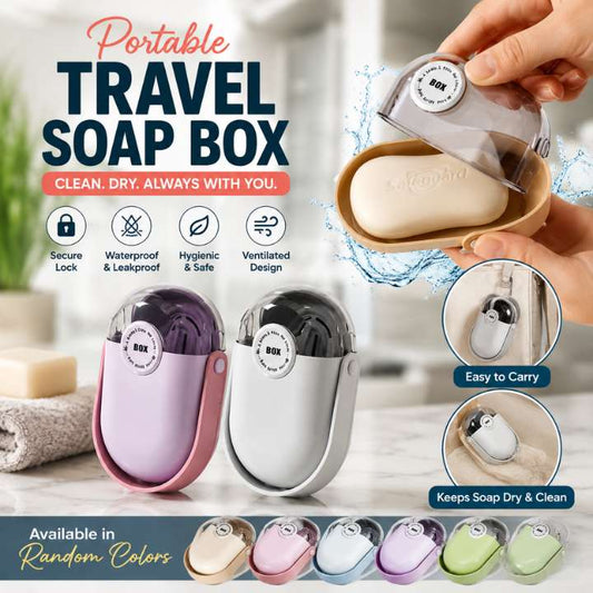Portable Travel Soap Box with Lid – Anti‑Leak Transparent ABS Soap Case for Bathroom, Kitchen & Travel | Transparent ABS Soap Holder