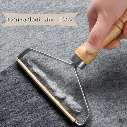 Portable Wooden Handle Lint Remover, Pet Hair Remover for Couch, Carpet Brush & Easy Cat/Dog Hair Cleaner