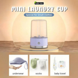 Portable Mini Washing Machine ? Wireless Charging Laundry Cup for Underwear, Baby Clothes & Socks | Travel, Camping, Apartment, Dorm Washer