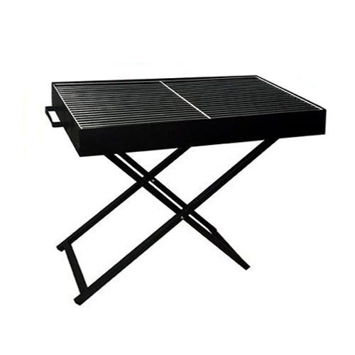 Portable BBQ Grill Stand Charcoal Stainless Steel Stand (31.5" x 16" x 28") - AABA MALL