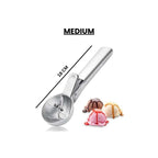 Portable Stainless Steel Ice Cream Scoop Spoon with Trigger & Comfortable Handle – Perfect for DIY Ice Cream, Fruit & Cookies