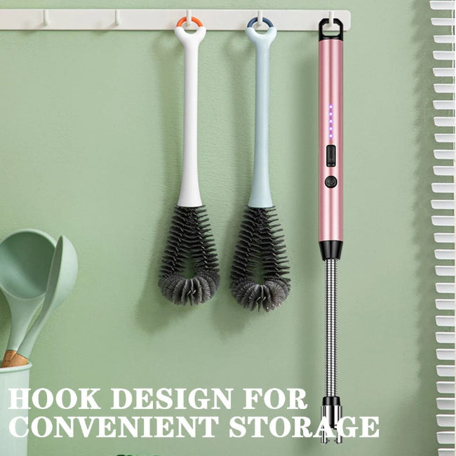 Rechargeable Electric Arc Lighter | Portable USB Lighter with LED | Long Neck Flameless BBQ Lighter for Gas Stove, Kitchen & Outdoor - AABA MALL