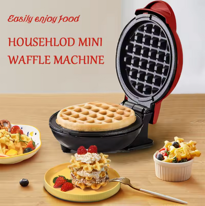 Mini Electric Waffle Maker Machine Non Stick Easy Clean for Breakfast, Waffle Irons Non-Stick - AABA MALL